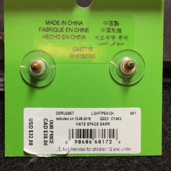 CLOSE OUT SALE Kate Spade earrings - Picture 2 of 3